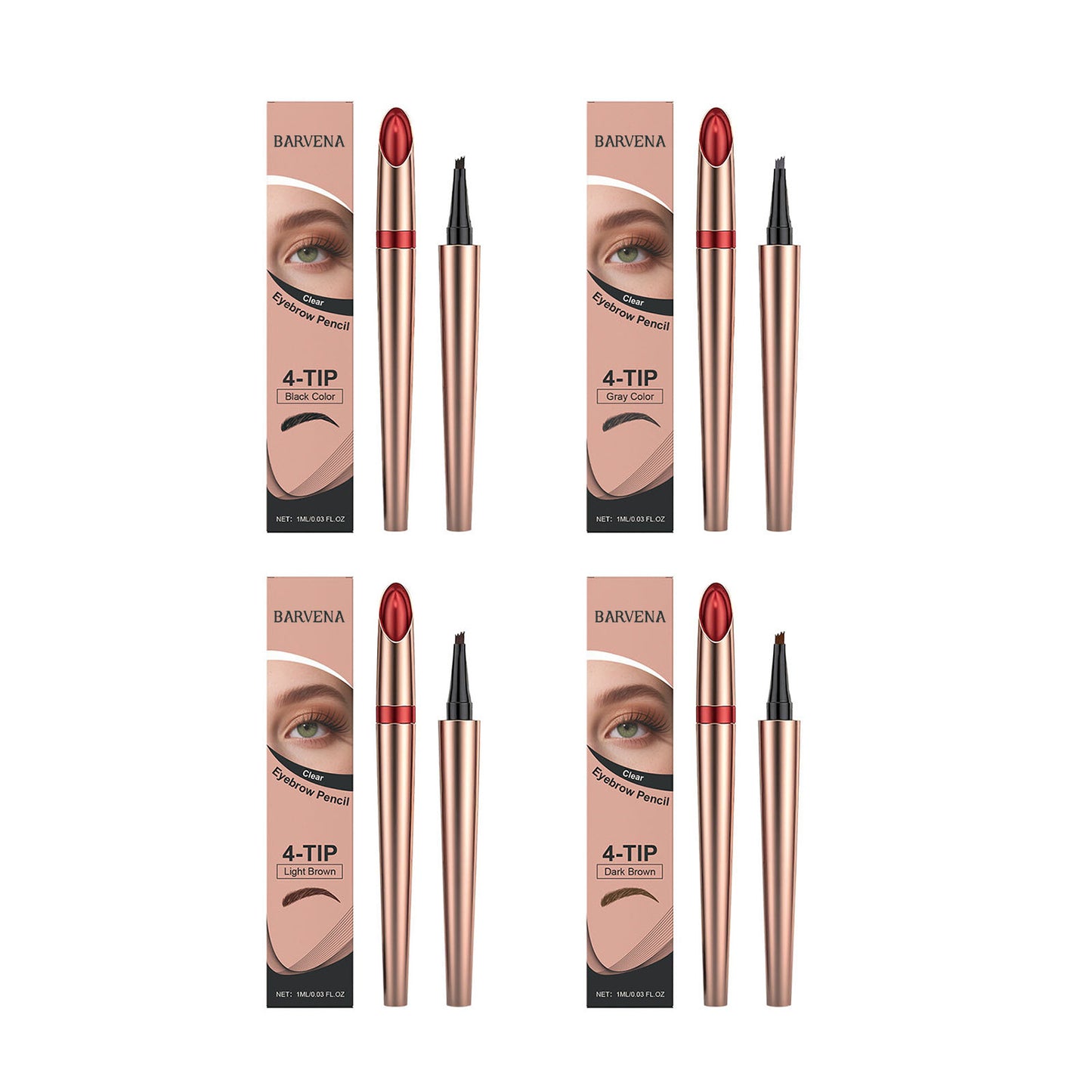 🏆Flash Sale⚡ 50K+ SOLD! 🏆Waterproof 4-Fork Eyebrow Pen – Long-Lasting, Smudge-Proof, Beginner-Friendly, Multi-Use-#YUN7
