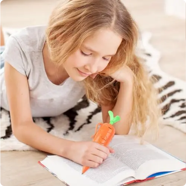 ⚡Flash-Sale⚡100k-sold⚡60-Second Voice Recorder with Playback & Audio Recorder Pen - Cute Carrot-Shaped Recorder Device, Smooth-Writing Ballpoint Pen - Fun & Creative Gift for Kids, Students, Teachers-INT