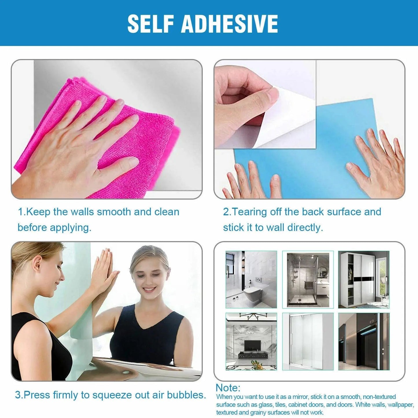 ⚡Crazy-Sale⚡60k-Sold⚡1/2 PCS Self Adhesive Mirror-ZDQ8
