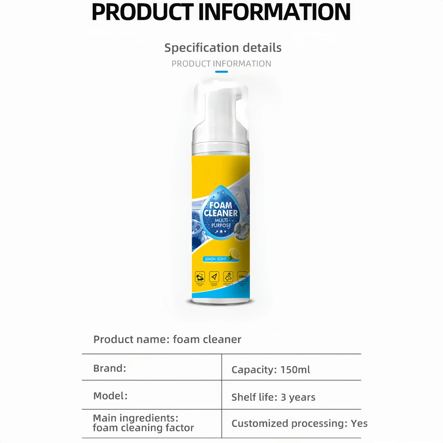 🏆LAST DAY -BUY 2 GET 1 FREE!!🧼✨4-in-1 Multi-Enzyme Foam Spray Cleaner 👍-ZDQ8