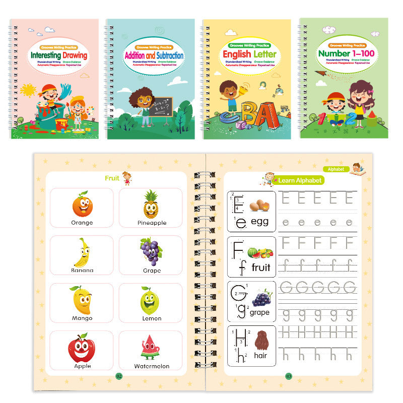 NileSands Reusable Grooved Handwriting Workbook for Kids-ZDQ8