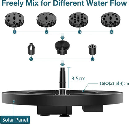 ⚡Crazy-Sale⚡60k-Sold⚡Solar Fountain, Solar Powered Bird Bath Fountain Pump-A01