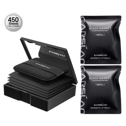 🏆Flash Sale⚡ 50K+ SOLD!💥CARSLAN Black Magnet Oil Blotting Setting Sheet 🏆-A11