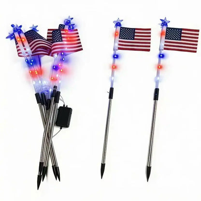 🥳2026 HOT SALE🥳💞Memorial Day Decorations Featuring Red, White, and Blue Lights for Independence Day Pathway Garden Decorations Yard Pathway-886