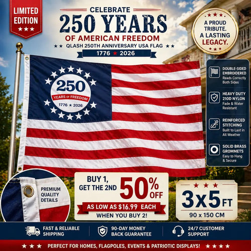 Last Day 49% OFF🔥250th Anniversary USA Commemorative Flag -ZDQ8