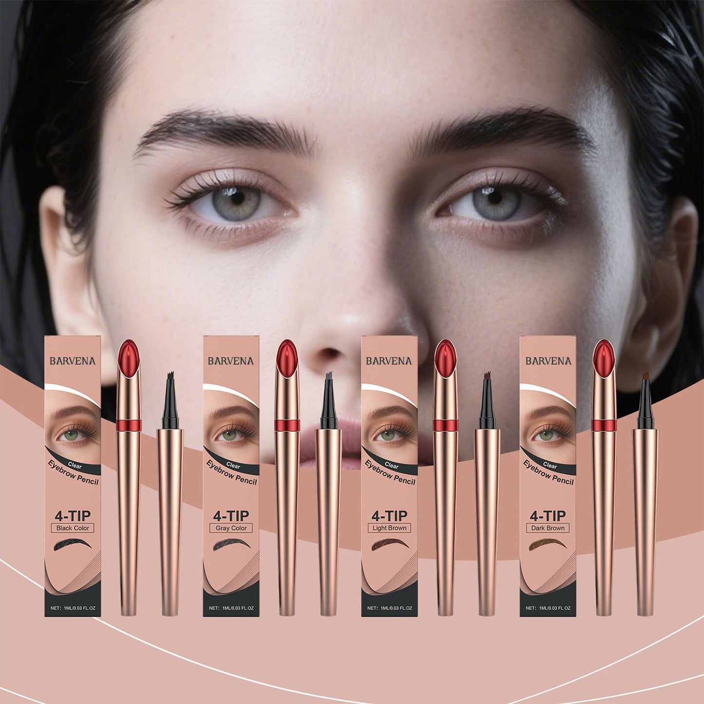 🏆Flash Sale⚡ 50K+ SOLD! 🏆Waterproof 4-Fork Eyebrow Pen – Long-Lasting, Smudge-Proof, Beginner-Friendly, Multi-Use-#YUN7