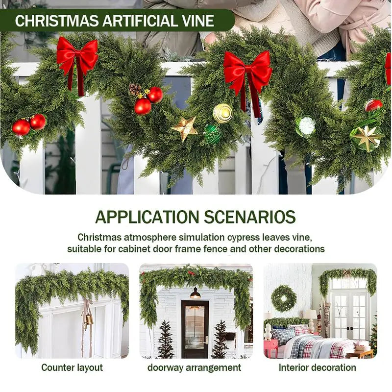 🏆Flash Sale⚡ 50K+ SOLD! Almost Gone-💥🏆Real Touch Winter Cedar Garland-W18