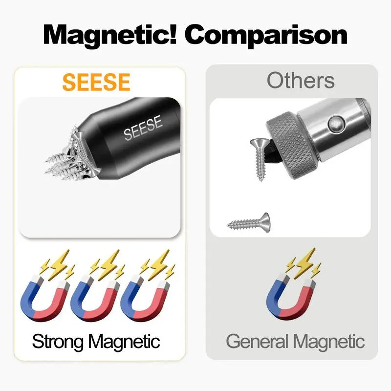 【MothersDayGift】Strong Magnetic Screw Ring: 1/4 Inch/ 6.35 mm Universal Magnetic Screw Holder - Removable Magnetic Screwdriver Drill Bit Holder for Hex Screwdriver and Power Bits-A11