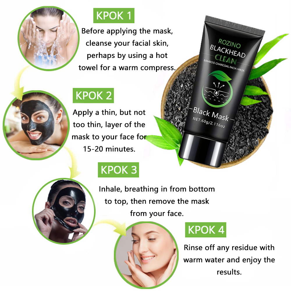 🏆Flash-Sale⏰180K+ SOLD! 💥Rozino Bamboo Charcoal Blackhead Peel-Off Mask with Glycerin & Witch Hazel Extract for Deep Cleansing Pore Shrinking Gentle Moisturizing-#YEP8