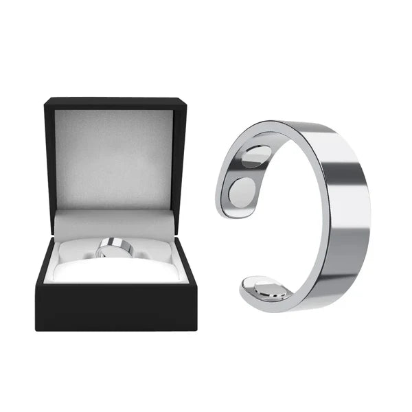 Magnetic Ring   – Elegant Stainless   Steel Ring – Magnet   Rings -A11
