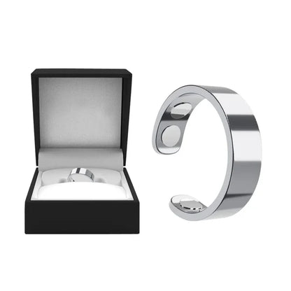 Magnetic Ring   – Elegant Stainless   Steel Ring – Magnet   Rings -A11