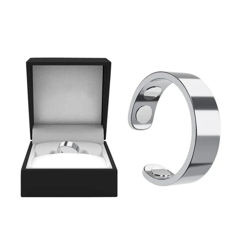 Magnetic Ring   – Elegant Stainless   Steel Ring – Magnet   Rings -A11
