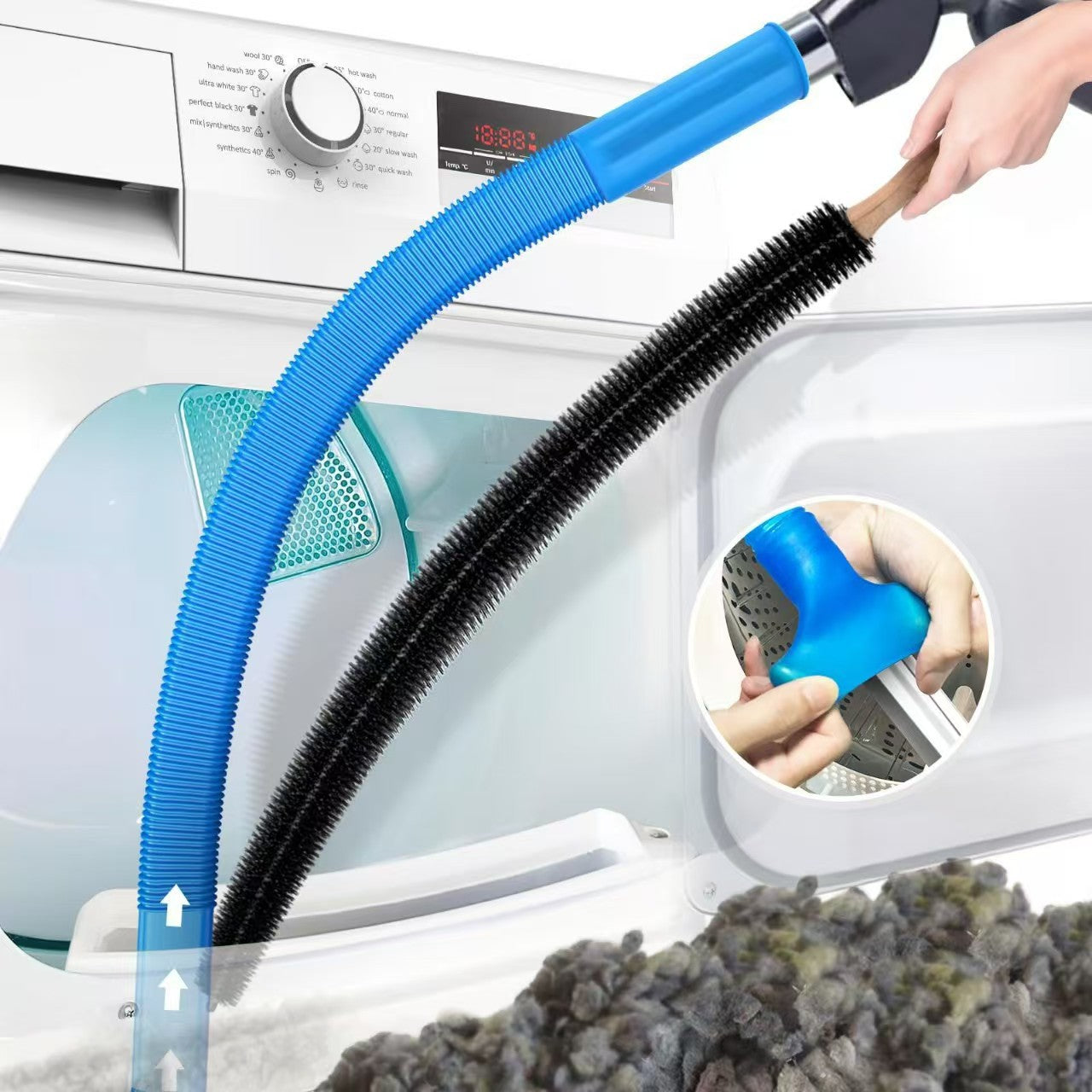 ⏰180K+ SOLD! 💥Hose Attachment with Stretch Universal Connector Quick Lint Remover for Deep Cleaning Machine-#YEP8