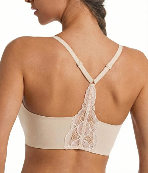 ⏰️Flash-Sale⚡Lace Jelly Bra Bralettes for Women pullover Bra Seamless Wireless Deep V⚡-YTY5