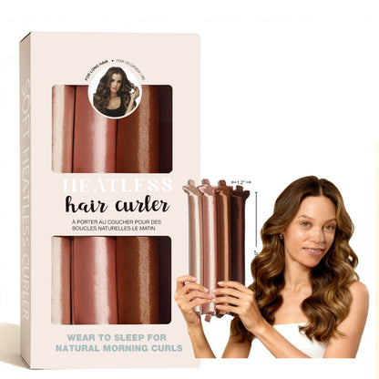 🏆Flash Sale⚡ 50K+ SOLD! 🏆Satin Heatless Curling Rod - Jumbo Flexi Rod, Heatless Hair Curler for Overnight, Soft Hair Curlers, Heatless Curlers for Women-#YUN7