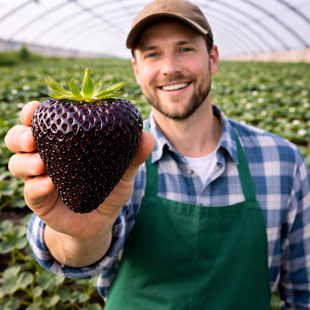 🏆Flash Sale⚡ 50K+ SOLD! 🏆Giant Black Diamond Strawberries Seeds – Sweet, Nutrient-Rich & Easy to Grow at Home-#YUN7