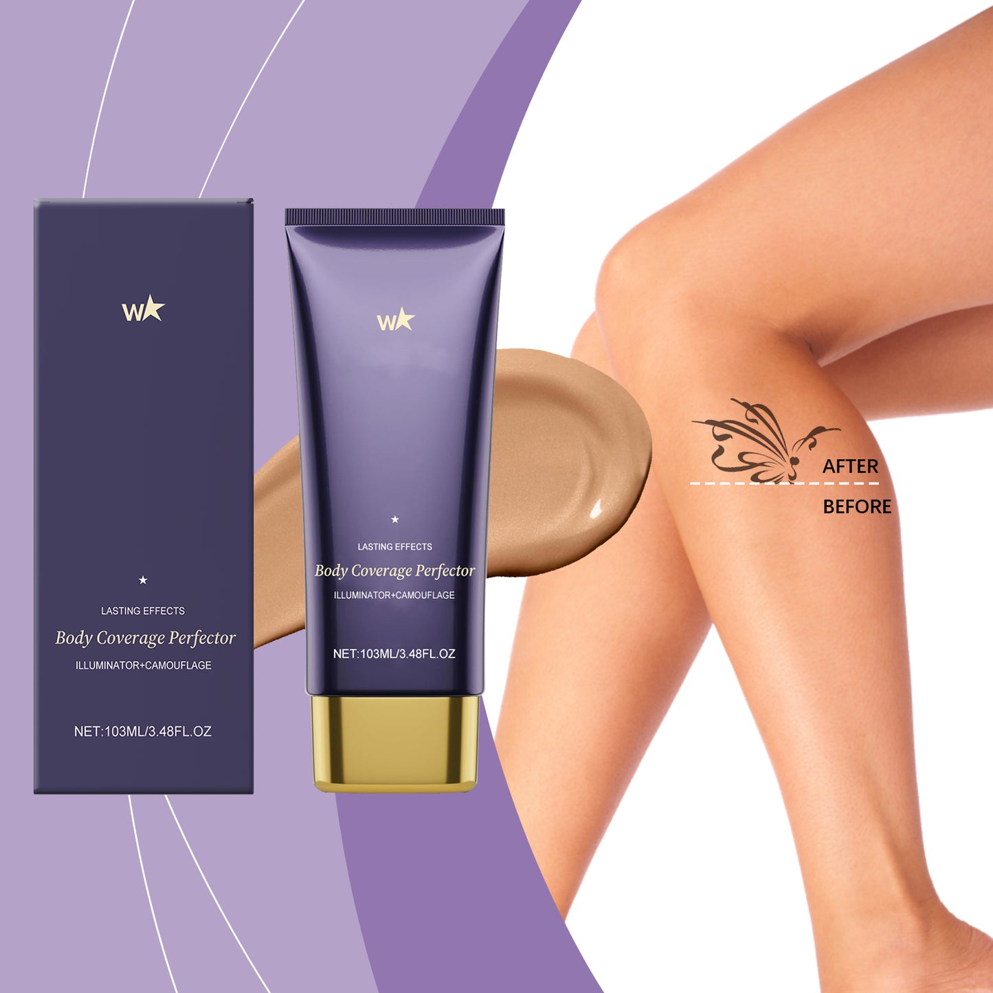 🏆Flash Sale⚡ 50K+ SOLD! 🏆Brown Body Concealer Cream – Covers Imperfections, Evens Skin Tone, Long-Lasting, Waterproof-#YUN7