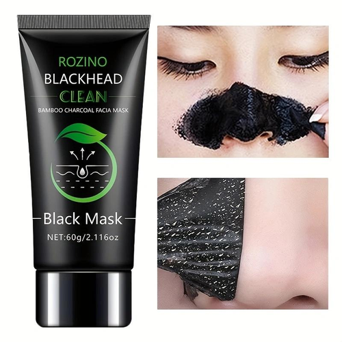 🏆Flash-Sale⏰180K+ SOLD! 💥Rozino Bamboo Charcoal Blackhead Peel-Off Mask with Glycerin & Witch Hazel Extract for Deep Cleansing Pore Shrinking Gentle Moisturizing-#YEP8
