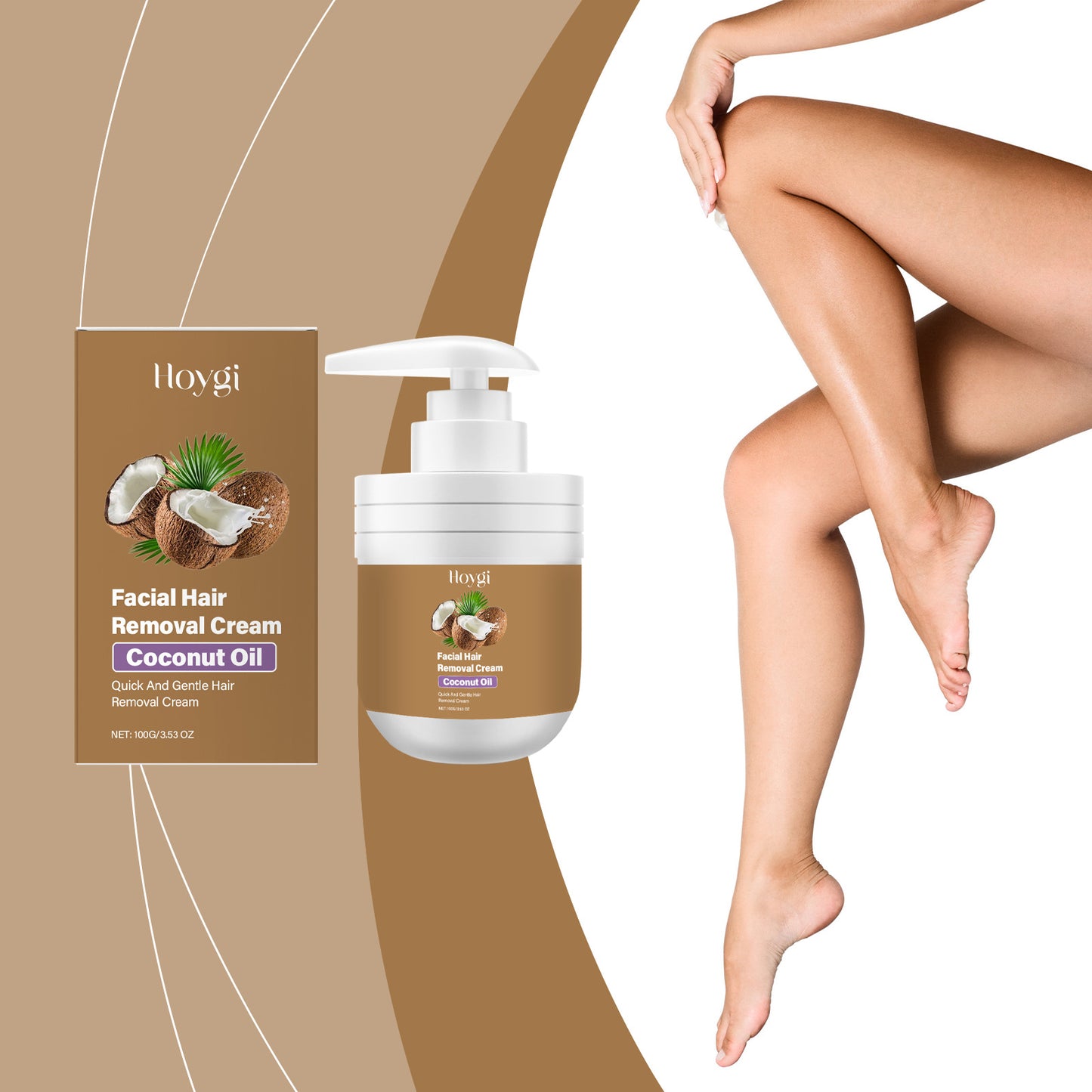 🏆Flash Sale⚡ 50K+ SOLD! 🏆Coconut Oil Facial Hair Removal Cream - Gentle Lip Hair Removal-#YUN7