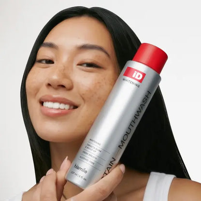 Hismile iD Stain Whitening Mouthwash for White Teeth, Freshens Breath with Essential Oils 237ml -A11