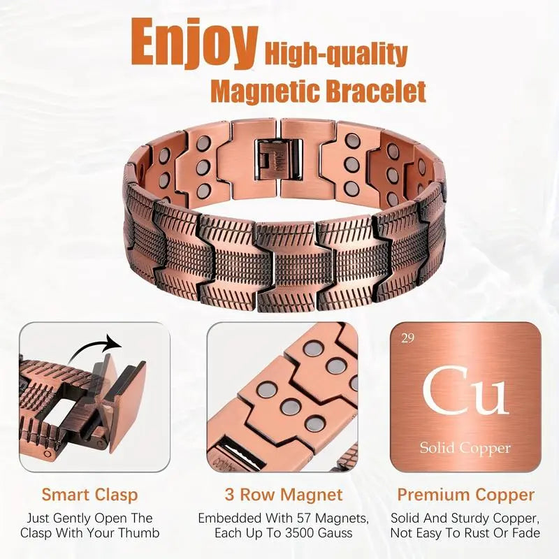 🔥70% OFF Only For Today! 🔥Copper Bracelet for Men 99.99% Pure Copper Adjustable-W18