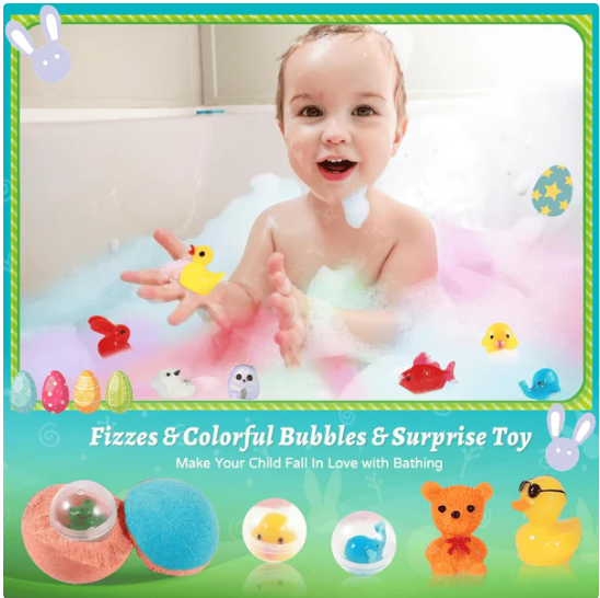 ⚡Flash-Sale⚡100k-sold⚡🛁Bath Bombs for Kids with Surprise Inside🥚✨-A01