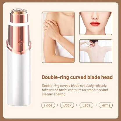 ⚡Crazy-Sale⚡Limited-Time Offer💟2-in-1 Rose Gold Eyebrow & Facial Hair Remover Painless🏆USB Rechargeable-102