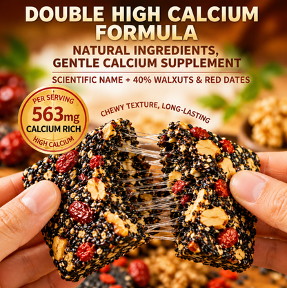 🌿 Natural Red Date Walnut & Black Sesame Squares⚖️✨Guilt-Free Healthy Snack for Weight Management-C7