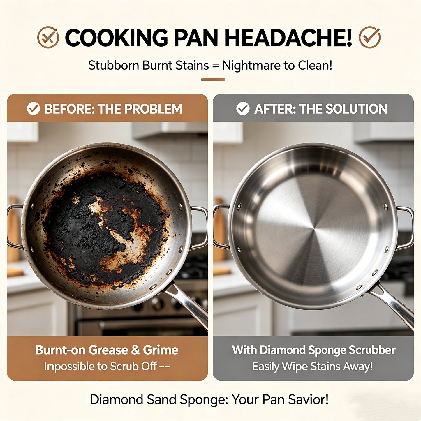 🧽🔥2026 HOT SALE🍳Emery Sponge Scrubber – Removes burnt grease & rust instantly-A01