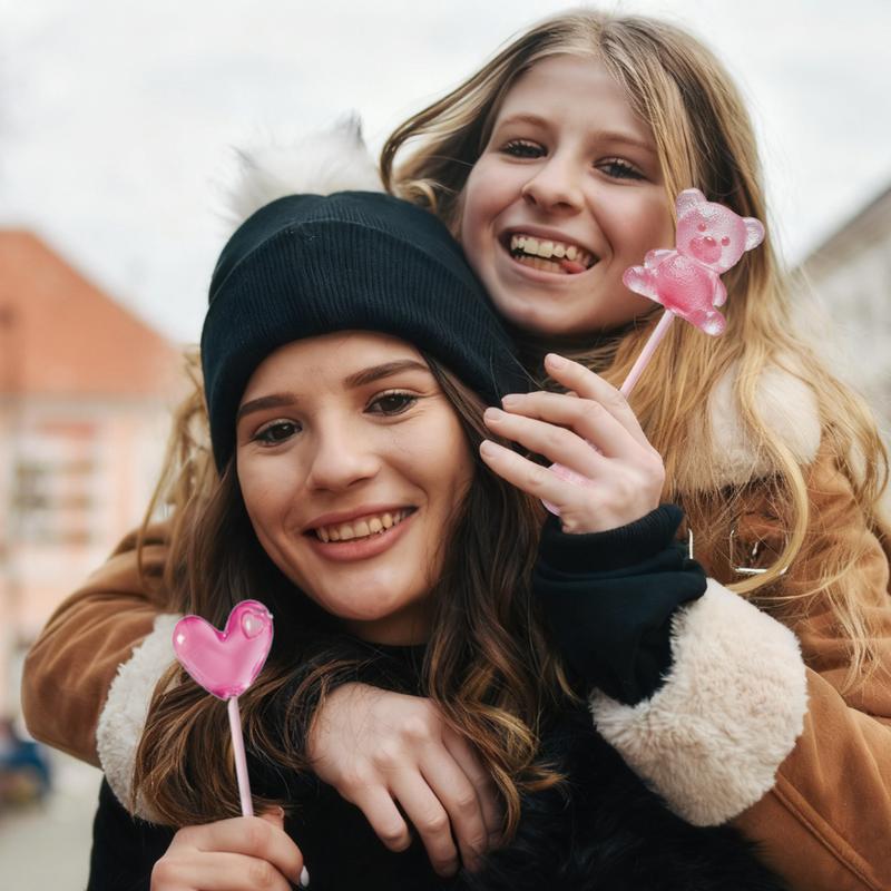 👑Candy Master MeCandy 4D Music Lollipop | linus lollipop | Bone Conduction Tech | 4D Bear/Strawberry/Dinosaur/Heart Shapes | Sugarfree, Fruity Flavor | Halal Certified | Healthy Valentine's Day Gift-A01