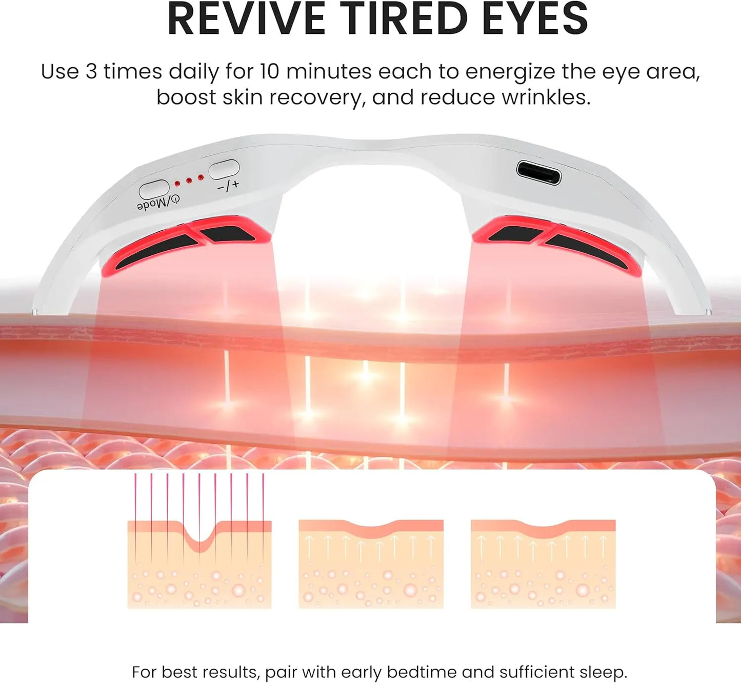 ⏰️Flash Sale⏰️Limited-Time Offer⏰️Under Eyes Red Light Therapy Eyelift Massager Glasses-886