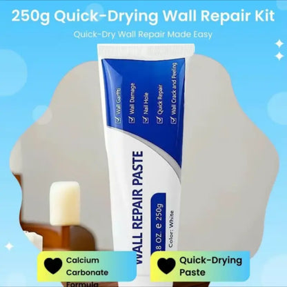 ⚡Crazy-Sale⚡60k-Sold⚡Drywall Patch Repair Kit 250g Wall Mending Agent Multi-functional Quick-drying Paste Adhesive-A01
