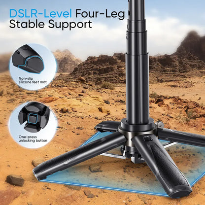 ⚡Flash-Sale⚡100k-sold⚡NEW - MAGIC JOHN 4-in-1 Multifunctional Magnetic Selfie Stick – 360° Rotation-A01