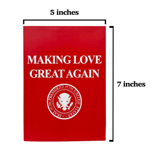 👑Trump Valentines Card - Funny Card for Republicans with Red Roses and Wine Bottle Design-A01