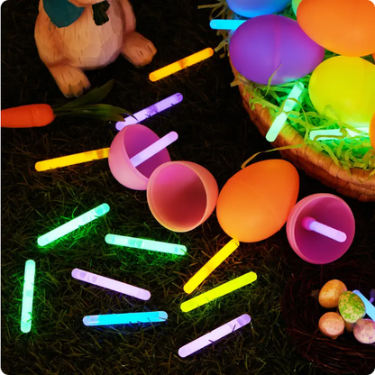 ⚡Crazy-Sale⚡60k-Sold⚡PcsGlow in the Dark for Kids Easter Basket Stuffers, Easter Egg Hunt Party Favors Classroom Decorations Supplies-INT