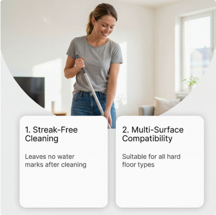 Floor Cleaning Tablets - Safe for Wood Tile Marble Quick Dry No Residue 12 Tablets Lemon Scent-INT