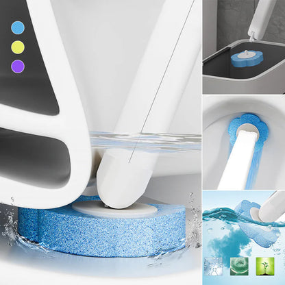🏆Flash Sale⚡ 50K+ SOLD! 🏆Disposable Toilet Brush with Wall-Mounted Holder - Bathroom Cleaning Kit-#YUN7