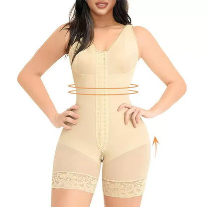 🏆Flash Sale⚡ 50K+ SOLD! 🏆Waist Trainer Bodysuit – Double Layer Tummy Control, Hook & Eye Closure, Open Crotch, Extreme Shaping-#YUN7