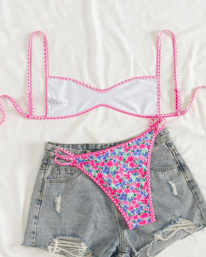 ⏰100K+ SOLD! 💥Two-Piece Set Women's Floral Print Bikini Set-#YEP8