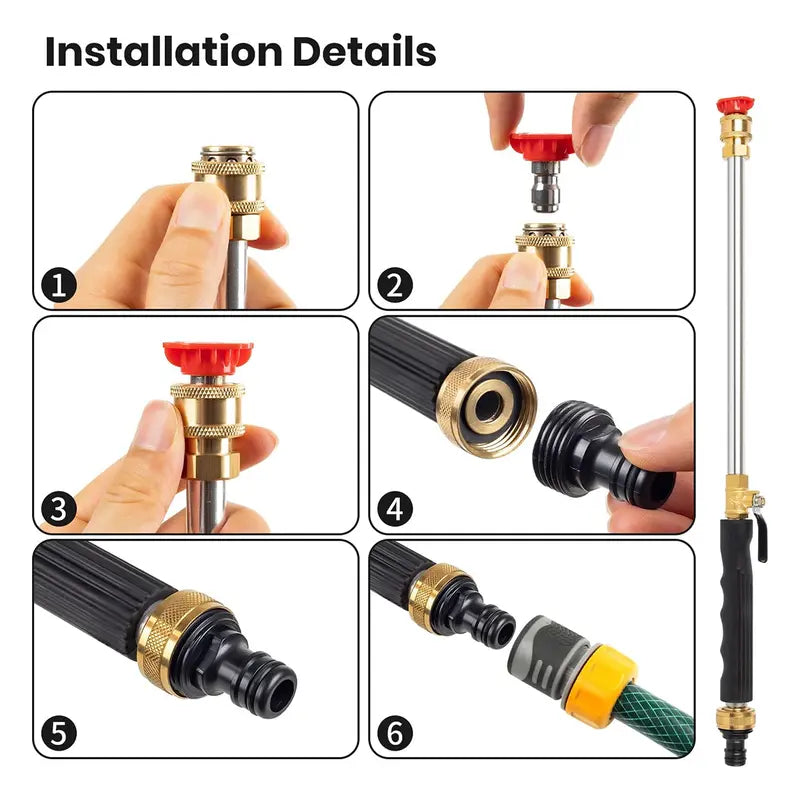 ⚡Crazy-Sale⚡60k-Sold⚡Jet Nozzle Power Washer for Garden Hose-A11