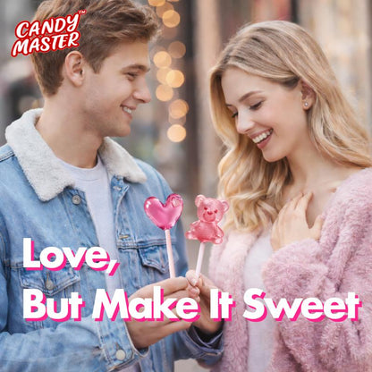 👑Candy Master MeCandy 4D Music Lollipop | linus lollipop | Bone Conduction Tech | 4D Bear/Strawberry/Dinosaur/Heart Shapes | Sugarfree, Fruity Flavor | Halal Certified | Healthy Valentine's Day Gift-A01
