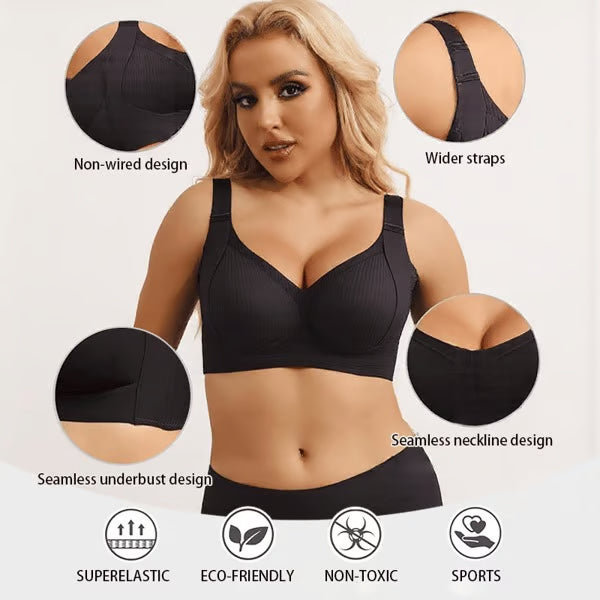 ⚡Flash-Sale⚡100k-sold⚡【⏰BUY 2 GET 1 FREE🔥】Versatile Comfy Lift & Flex Wireless Bra-HZ