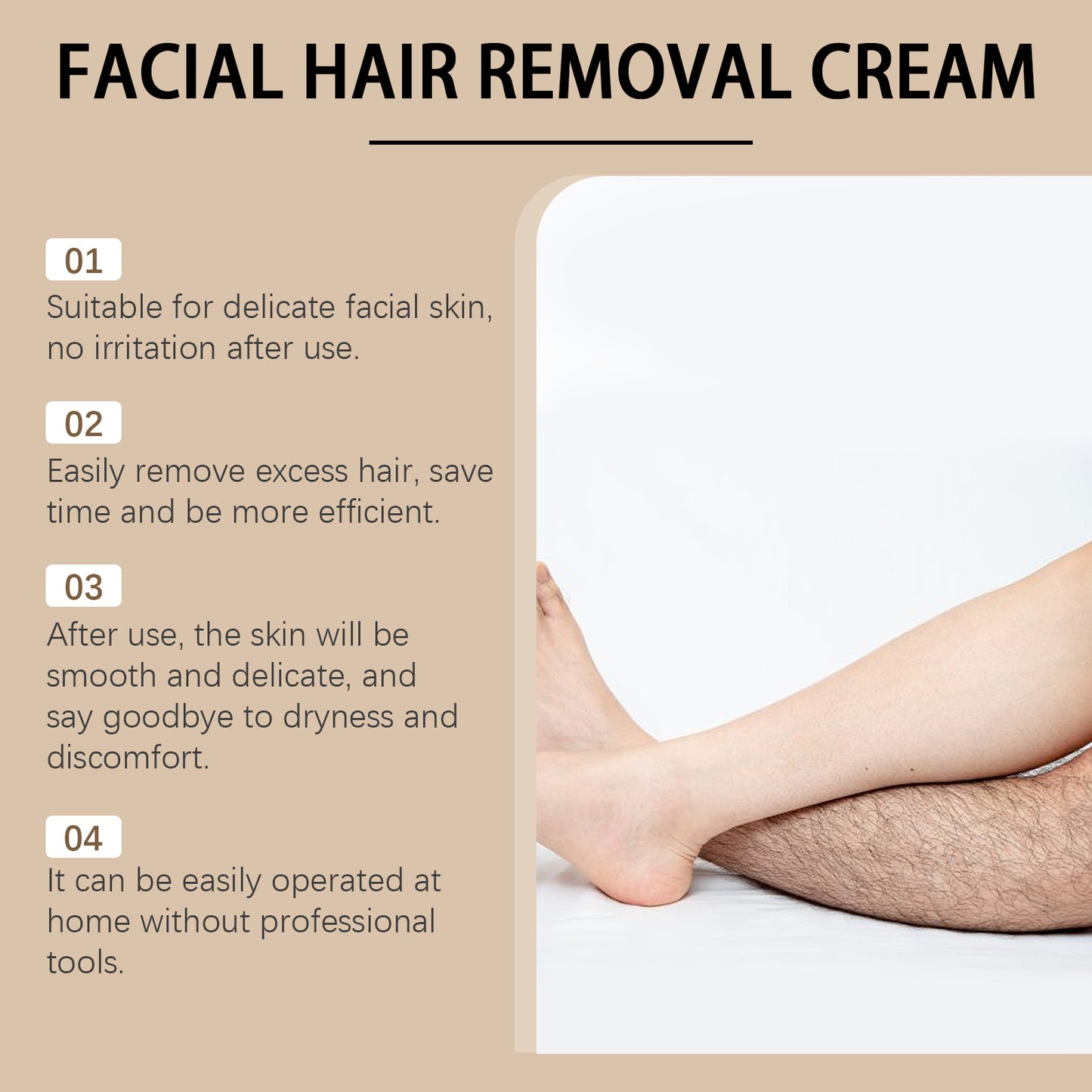 🏆Flash Sale⚡ 50K+ SOLD! 🏆Coconut Oil Facial Hair Removal Cream - Gentle Lip Hair Removal-#YUN7