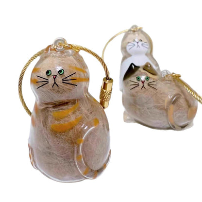 🏆Flash Sale⚡ 50K+ SOLD! 🏆Cat Fur Collection Capsule Collector Keychain Which Canbe Used as a Keychain or a Pendant and Carriedaround with You-#YUN7