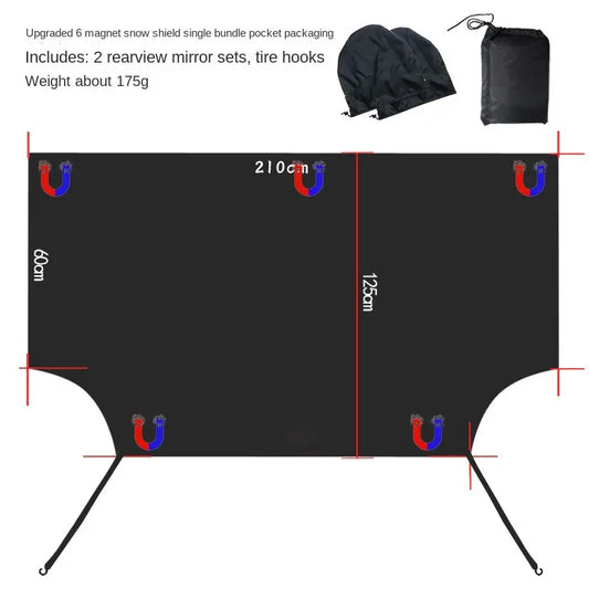 🏆Car windshield anti-snow and anti-frost cover with rearview mirror cover💥 -A11