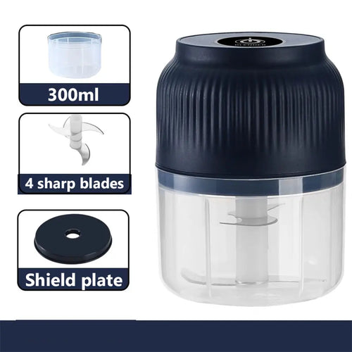 ⚡Crazy-Sale⚡Limited-Time Offer🔌 USB Rechargeable，300ML Electric Mini Chopper 🔥-102