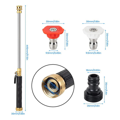 ⏰️Flash-Sale⚡💧Jet Nozzle Power Washer for Garden Hose,🚗Hydro Jet High Pressure Washer Tools-886