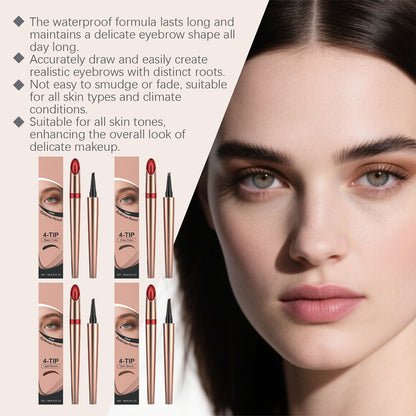 🏆Flash Sale⚡ 50K+ SOLD! 🏆Waterproof 4-Fork Eyebrow Pen – Long-Lasting, Smudge-Proof, Beginner-Friendly, Multi-Use-#YUN7