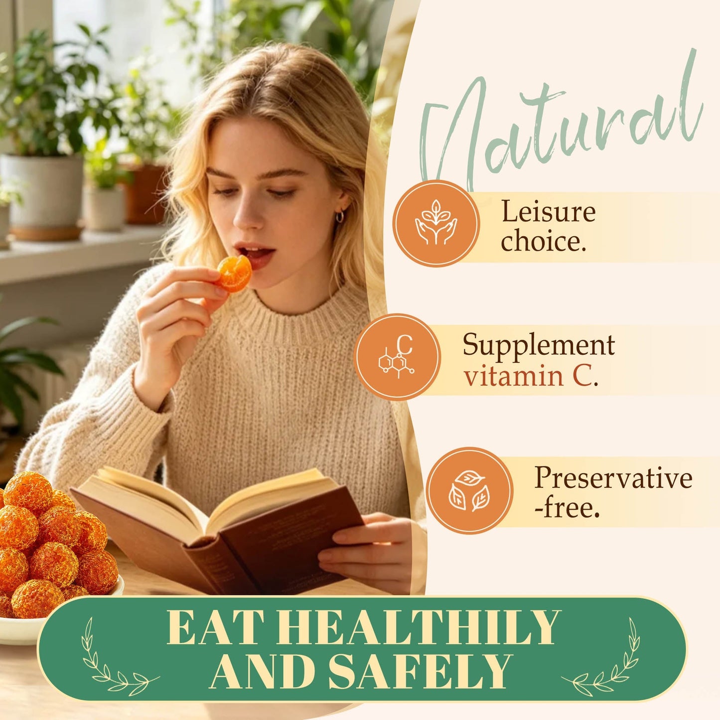 🧡🍊Say goodbye to high-calorie guilt! 🥟Satisfy your cravings with our fiber-rich Licorice Kumquats-K3