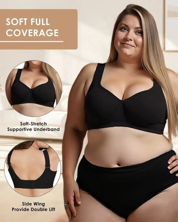 ⚡Flash-Sale⚡100k-sold⚡【⏰BUY 2 GET 1 FREE🔥】Versatile Comfy Lift & Flex Wireless Bra-HZ